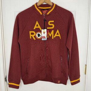 NWT AS Roma Full Zip Felpa Track Jacket Official Product Soccer Italy - Medium